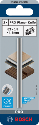 Cuchilla cepilladora Bosch PRO 82×5,5×1,1 mm.